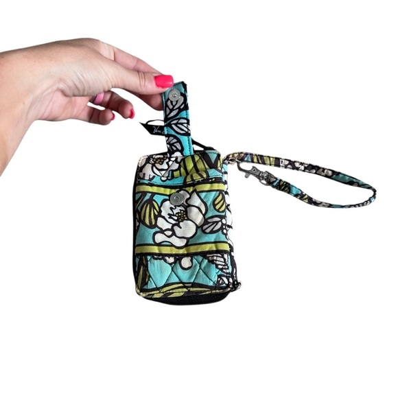 Vera Bradley Teal and Black Patterned Wristlet - Picture 2 of 9